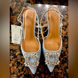 Target Annette Womens Slingback Heels A New
Day Blue Denim Rhinestonesize8.5